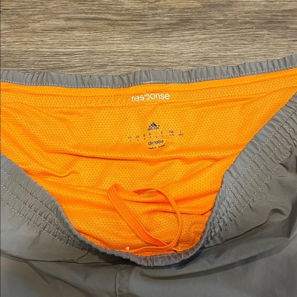 adidas Gray and Orange Athletic Shorts - Picture 2 of 3